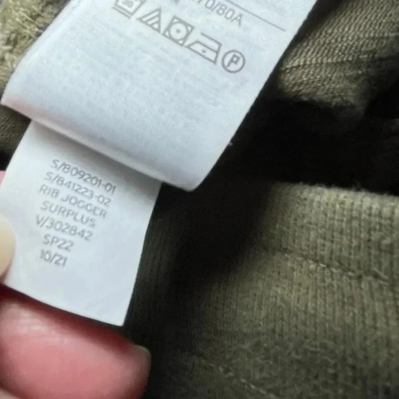 Gap Women's Large Green Jogger Pants Ribbed Waist‎ Cargo Style Pockets - Picture 14 of 14